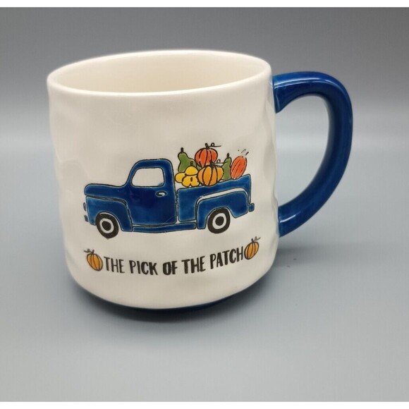Lang Design Mug The Pick Of The Patch Pumpkins Blue Truck - Picture 1 of 6